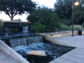 Flowing fountain across from SAMFA